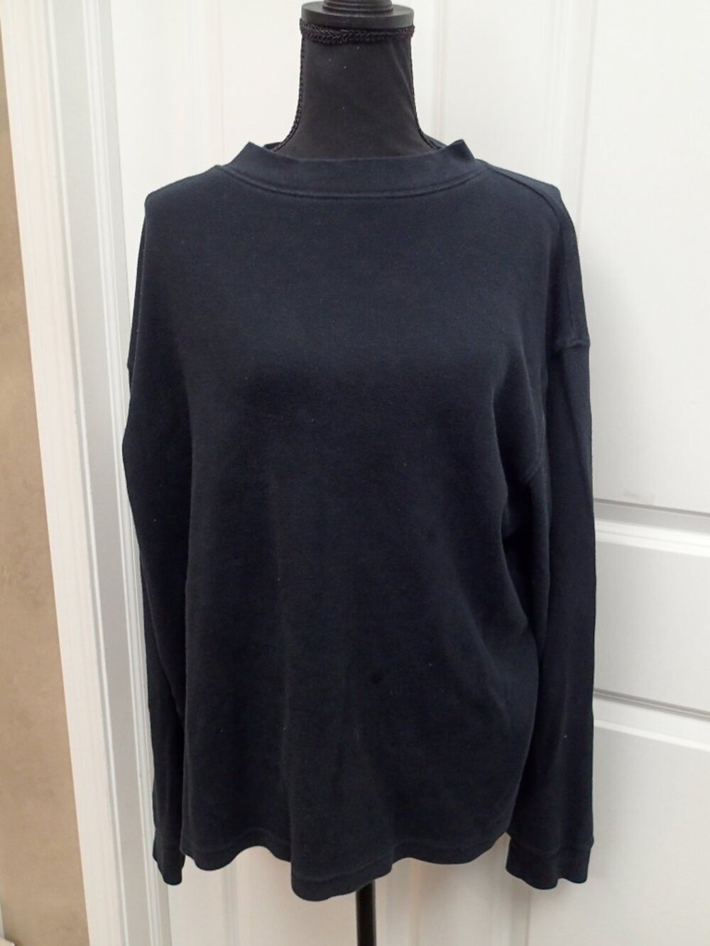 Croft and Barrow Men's Black Long Sleeve Shirt Size XL